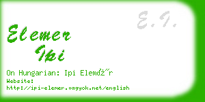 elemer ipi business card